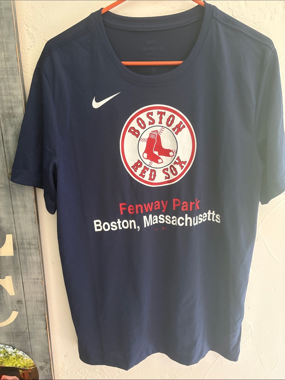 Nike Navy Red Sox Fenway Park Kids T-Shirt - Navy/Red/White